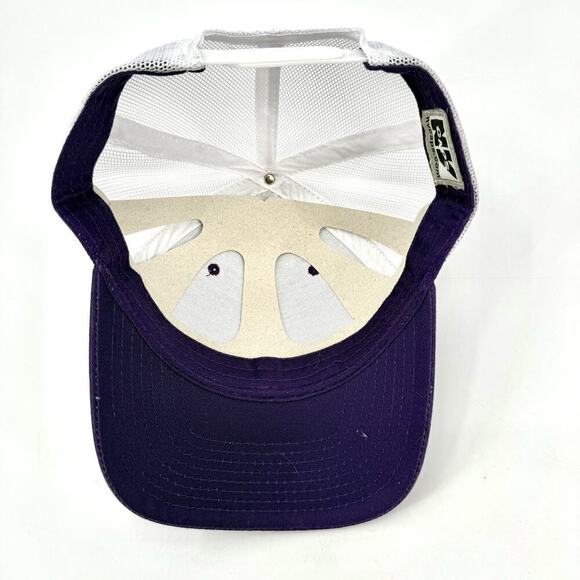 NV Caps NWoT Purple W/White Mesh Trucker Cap SnapBack “Wirtz & Co” Business Logo - Picture 8 of 8